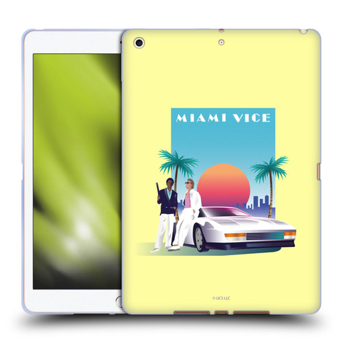 Miami Vice Graphics Poster Soft Gel Case for Apple iPad 10.2 2019/2020/2021