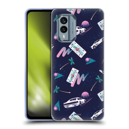 Miami Vice Graphics Pattern Soft Gel Case for Nokia X30