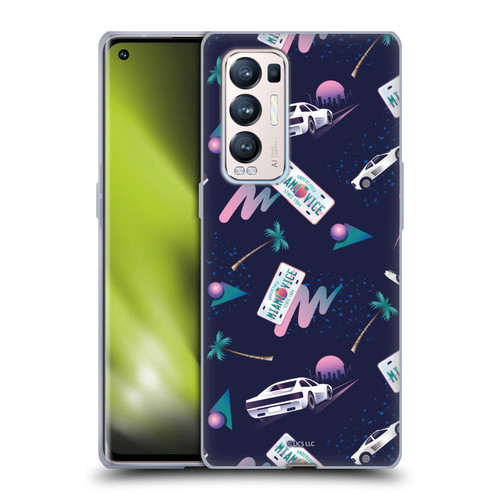 Miami Vice Graphics Pattern Soft Gel Case for OPPO Find X3 Neo / Reno5 Pro+ 5G