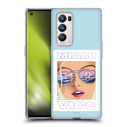 Miami Vice Graphics Reflection Soft Gel Case for OPPO Find X3 Neo / Reno5 Pro+ 5G