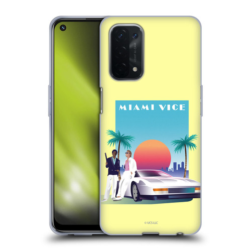 Miami Vice Graphics Poster Soft Gel Case for OPPO A54 5G