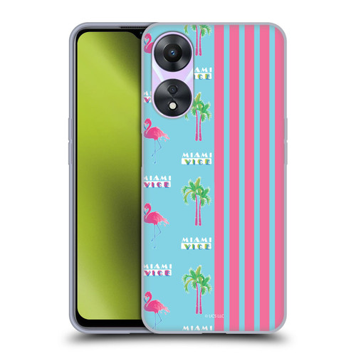 Miami Vice Graphics Half Stripes Pattern Soft Gel Case for OPPO A78 5G