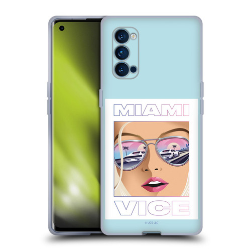 Miami Vice Graphics Reflection Soft Gel Case for OPPO Reno 4 Pro 5G