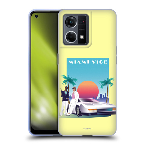 Miami Vice Graphics Poster Soft Gel Case for OPPO Reno8 4G