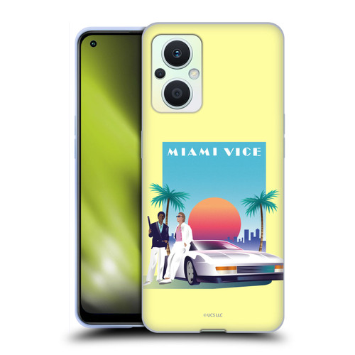 Miami Vice Graphics Poster Soft Gel Case for OPPO Reno8 Lite