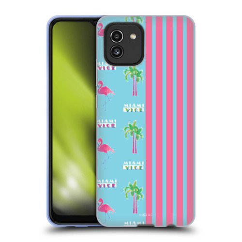 Miami Vice Graphics Half Stripes Pattern Soft Gel Case for Samsung Galaxy A03 (2021)