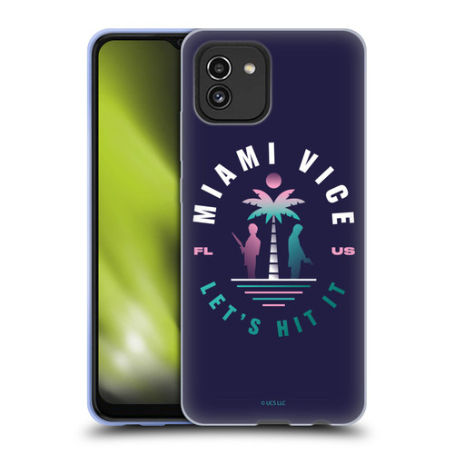 Miami Vice Graphics Let's Hit It Soft Gel Case for Samsung Galaxy A03 (2021)