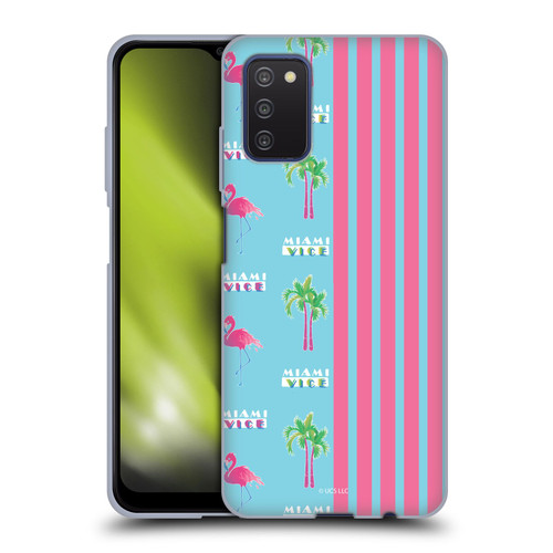 Miami Vice Graphics Half Stripes Pattern Soft Gel Case for Samsung Galaxy A03s (2021)