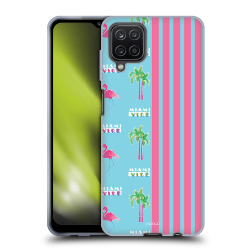 Miami Vice Graphics Half Stripes Pattern Soft Gel Case for Samsung Galaxy A12 (2020)