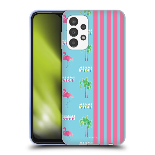 Miami Vice Graphics Half Stripes Pattern Soft Gel Case for Samsung Galaxy A13 (2022)