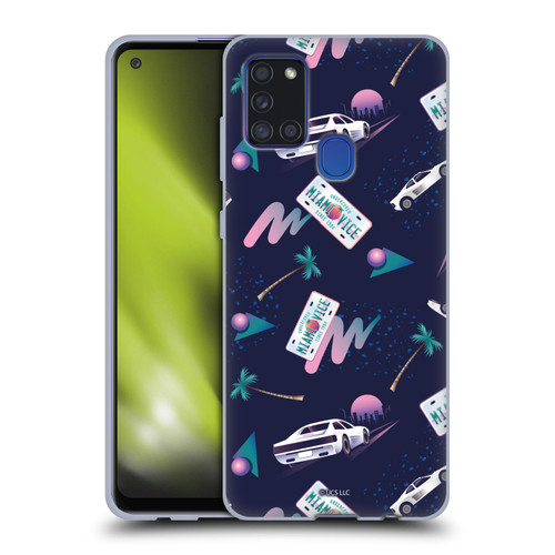 Miami Vice Graphics Pattern Soft Gel Case for Samsung Galaxy A21s (2020)