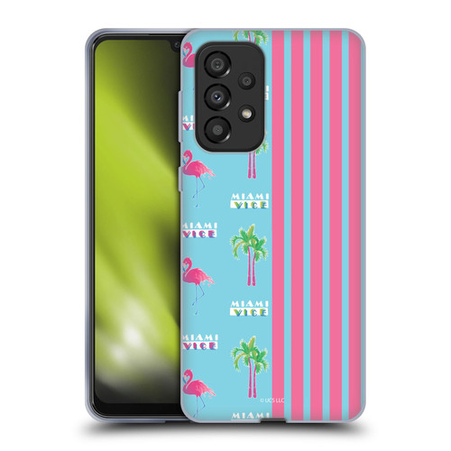 Miami Vice Graphics Half Stripes Pattern Soft Gel Case for Samsung Galaxy A33 5G (2022)