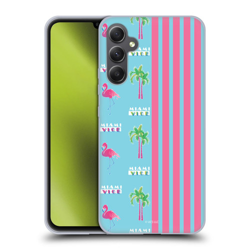 Miami Vice Graphics Half Stripes Pattern Soft Gel Case for Samsung Galaxy A34 5G