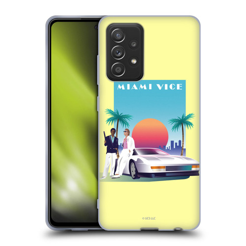 Miami Vice Graphics Poster Soft Gel Case for Samsung Galaxy A52 / A52s / 5G (2021)