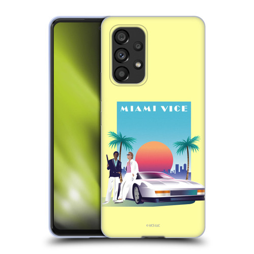 Miami Vice Graphics Poster Soft Gel Case for Samsung Galaxy A53 5G (2022)