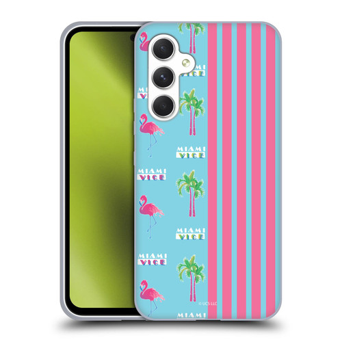 Miami Vice Graphics Half Stripes Pattern Soft Gel Case for Samsung Galaxy A54 5G