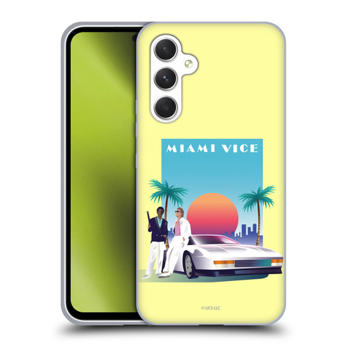 Miami Vice Graphics Poster Soft Gel Case for Samsung Galaxy A54 5G