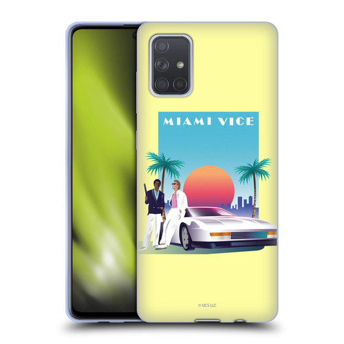 Miami Vice Graphics Poster Soft Gel Case for Samsung Galaxy A71 (2019)