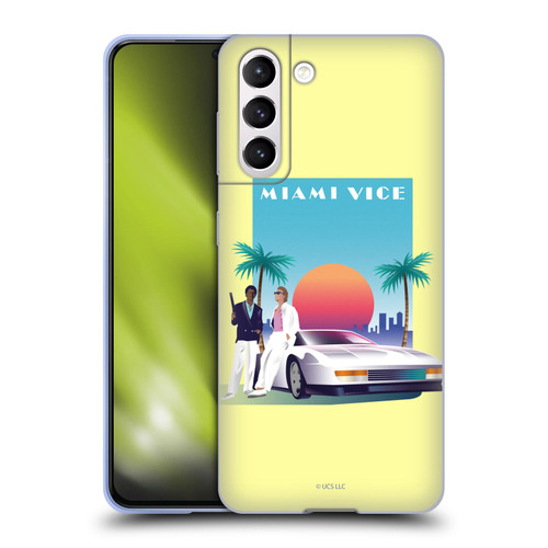 Miami Vice Graphics Poster Soft Gel Case for Samsung Galaxy S21 5G