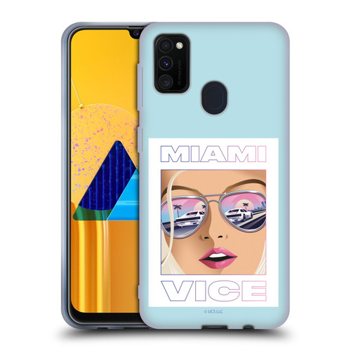 Miami Vice Graphics Reflection Soft Gel Case for Samsung Galaxy M30s (2019)/M21 (2020)