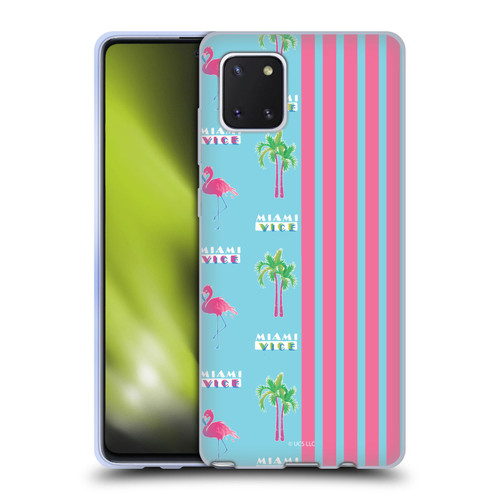 Miami Vice Graphics Half Stripes Pattern Soft Gel Case for Samsung Galaxy Note10 Lite