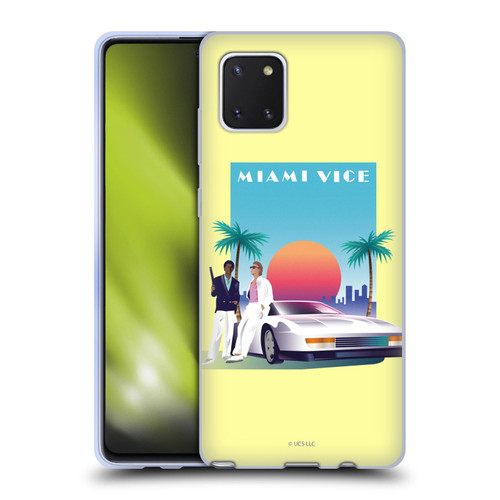 Miami Vice Graphics Poster Soft Gel Case for Samsung Galaxy Note10 Lite