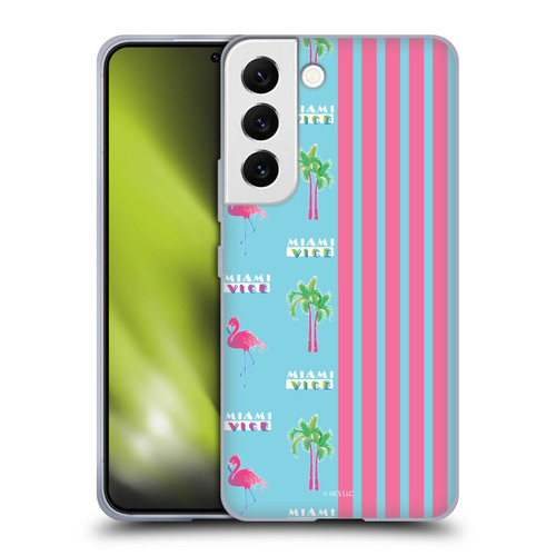 Miami Vice Graphics Half Stripes Pattern Soft Gel Case for Samsung Galaxy S22 5G