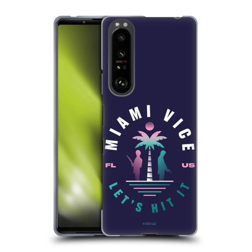 Miami Vice Graphics Let's Hit It Soft Gel Case for Sony Xperia 1 III