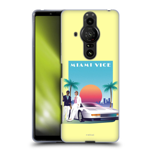 Miami Vice Graphics Poster Soft Gel Case for Sony Xperia Pro-I