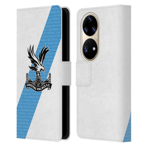 Crystal Palace FC 2023/24 Crest Kit Away Leather Book Wallet Case Cover For Huawei P50 Pro