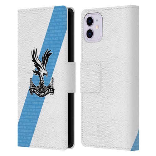 Crystal Palace FC 2023/24 Crest Kit Away Leather Book Wallet Case Cover For Apple iPhone 11