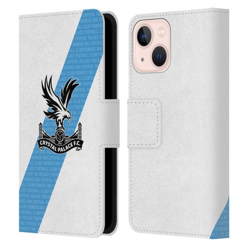 Crystal Palace FC 2023/24 Crest Kit Away Leather Book Wallet Case Cover For Apple iPhone 13 Mini