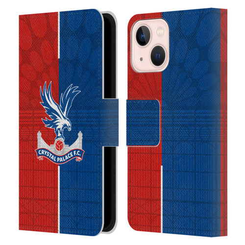 Crystal Palace FC 2023/24 Crest Kit Home Leather Book Wallet Case Cover For Apple iPhone 13 Mini