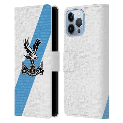 Crystal Palace FC 2023/24 Crest Kit Away Leather Book Wallet Case Cover For Apple iPhone 13 Pro Max