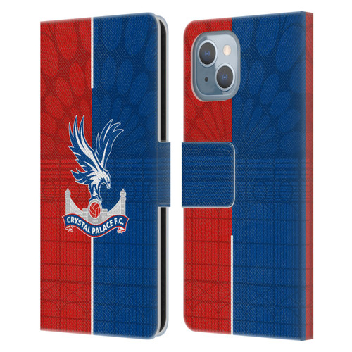 Crystal Palace FC 2023/24 Crest Kit Home Leather Book Wallet Case Cover For Apple iPhone 14