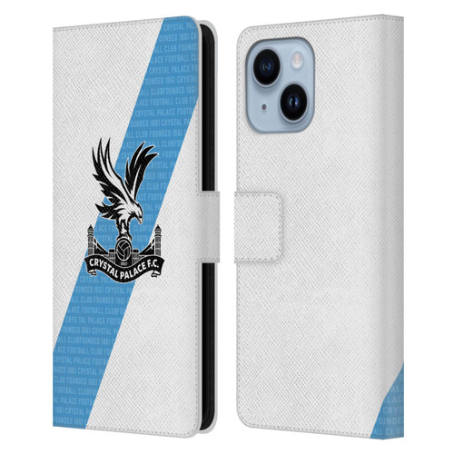 Crystal Palace FC 2023/24 Crest Kit Away Leather Book Wallet Case Cover For Apple iPhone 14 Plus