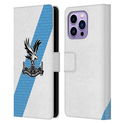 Crystal Palace FC 2023/24 Crest Kit Away Leather Book Wallet Case Cover For Apple iPhone 14 Pro Max
