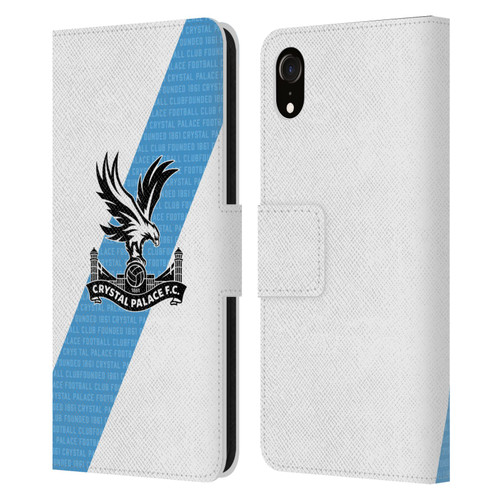 Crystal Palace FC 2023/24 Crest Kit Away Leather Book Wallet Case Cover For Apple iPhone XR