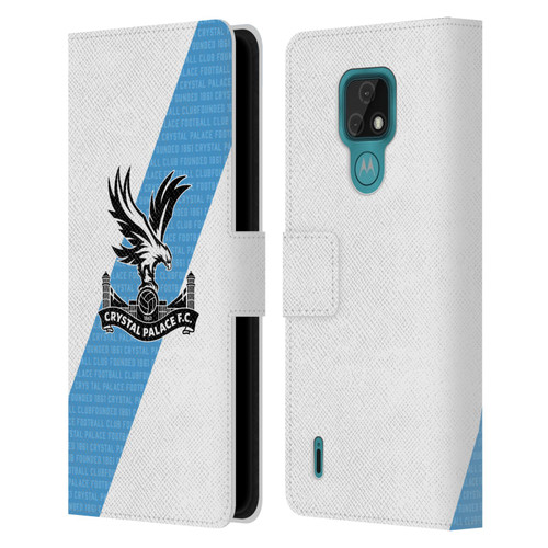 Crystal Palace FC 2023/24 Crest Kit Away Leather Book Wallet Case Cover For Motorola Moto E7