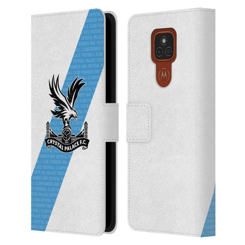 Crystal Palace FC 2023/24 Crest Kit Away Leather Book Wallet Case Cover For Motorola Moto E7 Plus