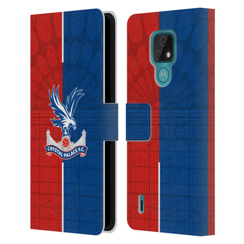 Crystal Palace FC 2023/24 Crest Kit Home Leather Book Wallet Case Cover For Motorola Moto E7