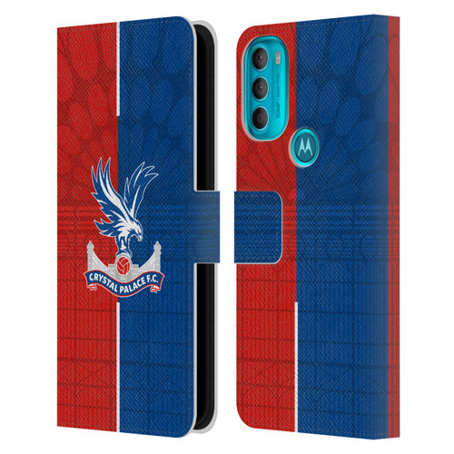 Crystal Palace FC 2023/24 Crest Kit Home Leather Book Wallet Case Cover For Motorola Moto G71 5G