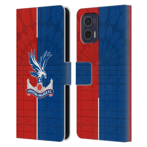 Crystal Palace FC 2023/24 Crest Kit Home Leather Book Wallet Case Cover For Motorola Moto G73 5G
