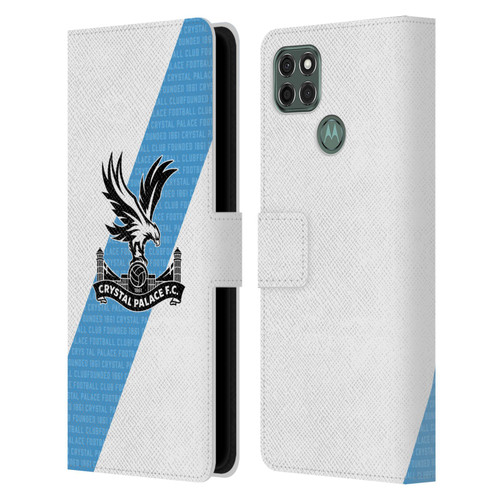 Crystal Palace FC 2023/24 Crest Kit Away Leather Book Wallet Case Cover For Motorola Moto G9 Power