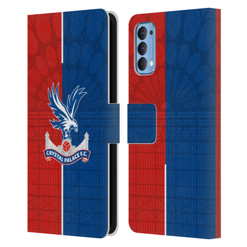 Crystal Palace FC 2023/24 Crest Kit Home Leather Book Wallet Case Cover For OPPO Reno 4 5G