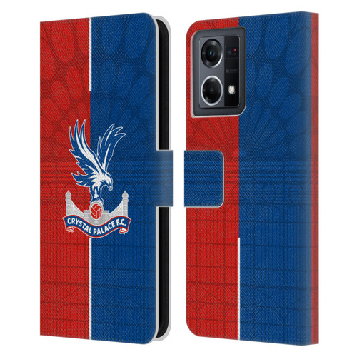Crystal Palace FC 2023/24 Crest Kit Home Leather Book Wallet Case Cover For OPPO Reno8 4G