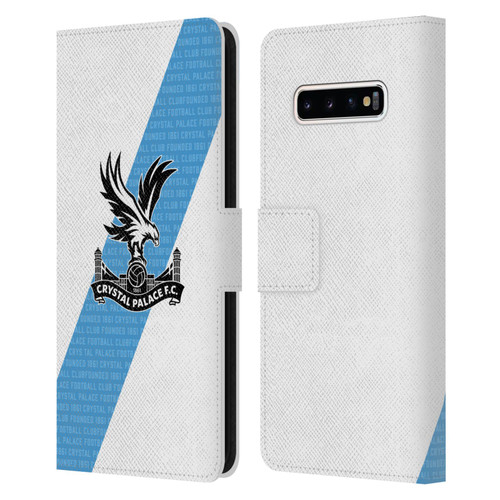 Crystal Palace FC 2023/24 Crest Kit Away Leather Book Wallet Case Cover For Samsung Galaxy S10+ / S10 Plus