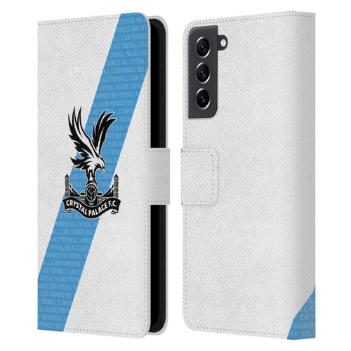 Crystal Palace FC 2023/24 Crest Kit Away Leather Book Wallet Case Cover For Samsung Galaxy S21 FE 5G