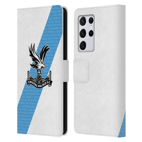 Crystal Palace FC 2023/24 Crest Kit Away Leather Book Wallet Case Cover For Samsung Galaxy S21 Ultra 5G