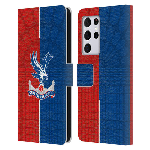 Crystal Palace FC 2023/24 Crest Kit Home Leather Book Wallet Case Cover For Samsung Galaxy S21 Ultra 5G